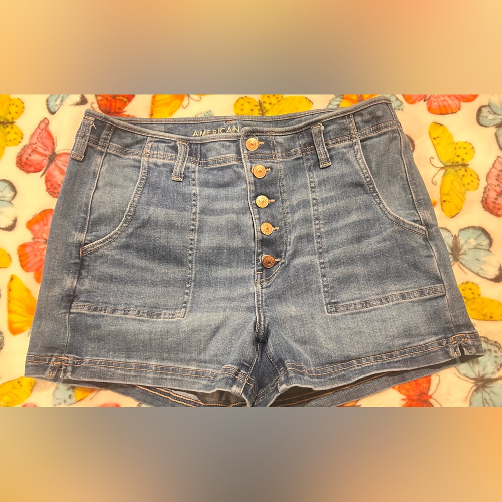 American Apparel Blue Denim Shorts